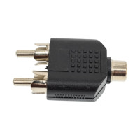 Переход RCA гнездо - 2 x RCA штекер Pro Legend пластик, PL2281