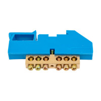 Шина PE земля на DIN-изоляторе ЭРА NO-222-50 ШНИ-8х12-6-Д-синий, 10 штук Б0033378