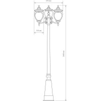 Садово-парковый светильник Elektrostandard GLYF-8024F/3 / черное золото a028000