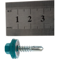 Кровельный саморез крепежная техника синяя вода RAL 5021, 5.5х25 мм, 250 шт 420398 БК