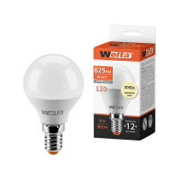Светодиодная лампа Wolta LED Шар, GL, 10Вт, 3000K Теплый белый свет, G45, E14 25Y45GL10E14