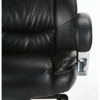 Офисное кресло, хром, рециклированная кожа, черное BRABIX Direct EX-580 531824