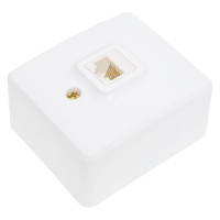 Информационная розетка ЭРА 11-3203-01 RJ45, открытой установки, IP20, Эксперт, белый Б0020730