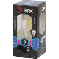 Филаментная лампа ЭРА F-LED A60-9W-840-E27 филамент, груша, 9Вт, нейтр., Е27 Б0043434