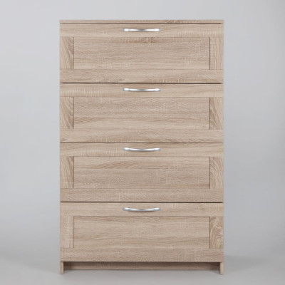 Комод Гуд ЛАКК СИРИУС 4 ящика, 78x41x123 см, бежевый, дуб сонома 2.02.02.060.3