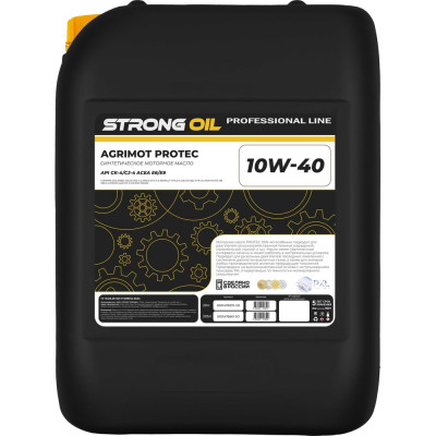 Полусинтетическое моторное масло STRONG OIL AGRIMOT PROTEC 10W-40 LOW SAPS API CJ-4/CI-4 Plus/CI-4/SN/SM 0001478970-SO