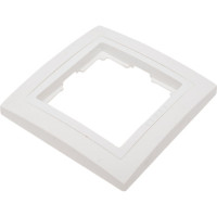 Рамка Smartbuy 1-местная пластик белая Нептун SBE-05w-Plastic-FR-1