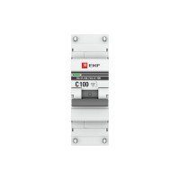Автоматический выключатель EKF PROxima ВА 47-100, 1P, 100А, C, 10kA, mcb47100-1-100C-pro