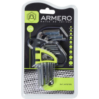 Набор шестигранных ключей ARMERO 9шт, CrV, короткие A410/095
