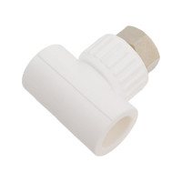 Комбинированный тройник VALFEX PP-R белый, 20х1/2 дюйма, с накидной гайкой 10140020 127-0529