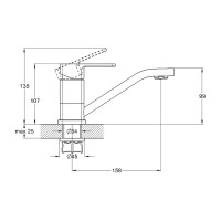 Смеситель для кухни G-lauf с поворотным изливом, хром GOR4-B058