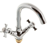 Смеситель для кухонной мойки Haiba латунь, с высоким поворотным изливом, хром HB4524