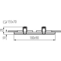 Стеклянный точечный светильник KANLUX MORTA CT-DSL250-SR 19362