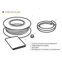Греющий кабель IQWATT CLIMATIQ CABLE для установки в слой цементно-песчаной стяжки для любого керамического покрытия толщиной не более 10 мм, 150 Вт - 7.5 м - 1 м.кв. 206204