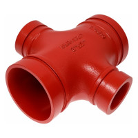 Переходная крестовина под муфту GROOVEX 3"x2", 89x60 мм, ДУ 80x50 мм KPM8960