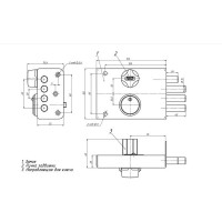 Накладной замок Siblock ЗНСЗ-6, 4 ключа 489