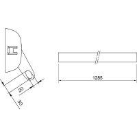 Балка для механизма Doorlock PD900FR-BAR, серебристая, MG, 1130 мм 75431