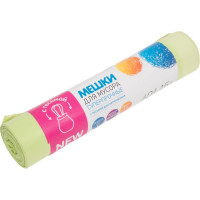 Мешки для мусора Fun Clean 60 л, 15 шт., салатные, суперпрочные, с тесьмой для затягивания 16752