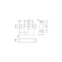 Защелка PUNTO PLASTPL45-R20 (PL45-R20) (врезная) SN матовый никель 41645