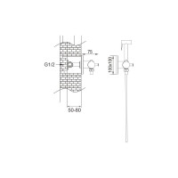 Встроенный гигиенический душ ROSE хром R915