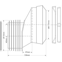 Фановая труба McAlpine c 40 мм смещением (135мм) MRWC-MAC5
