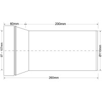 Фановая труба McAlpine прямая, 260 мм., гладкая MRWC3