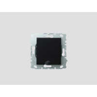 Розетка Metronex Electric Black одинарная с заземлением с крышкой без рамки FRZ00020108CMT