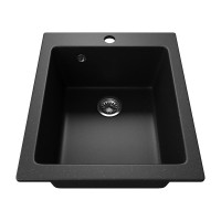 Кухонная мойка Teymi Helmi 50x42, черная матовая T120104 ЦБ-00266887