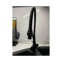 Смеситель для кухни D-Lin с подключением фильтра питьевой воды и гибким изливом, черный D159317-A