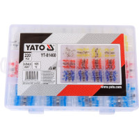 Набор термоусадочных трубок с припоем YATO 0,25-6мм2 220шт. (пластиковый кейс) YT-81460 377181460 092 1