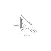 Плинтус KORNER LB 15 11 белый 3.0 м 11 15-11