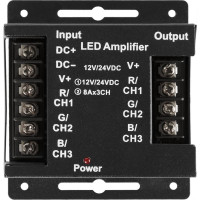 Усилитель (блок питания для светодиодных лент и модулей) RGB-12В-24А-288Вт-IP20, 3 канала TDM ELECTRIC SQ0331-0542