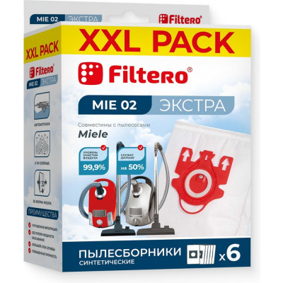 Мешки для пылесоса MIE 02 (6) XXL Pack Экстра 6 шт FILTERO 05966