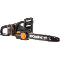 Аккумуляторная цепная пила WORX NITRO , 40В 40см бесщеточная, 4.0Ач х2, ЗУ 2А, коробка WG385E