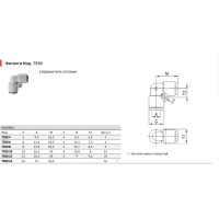 Фитинг цанговый угловой Camozzi 7550 4