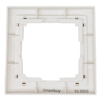 Рамка Smartbuy 1-местная пластик белая Нептун SBE-05w-Plastic-FR-1