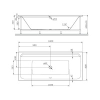 Каркас для ванны AM.PM Inspire 2.0 комплект 180х80 см W52A-180-080W-R