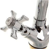 Смеситель для кухонной мойки Haiba латунь, с высоким поворотным изливом, хром HB4524