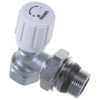 Клапан радиаторный ручной регулировки IVANCI со стопорным кольцом, угловой 3/4" IVC.103003.N.04