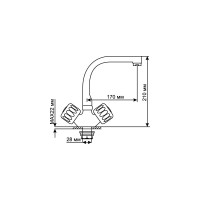 Смеситель для кухни Mixline 1/2 керамика, высокий излив, без подводки ML02-031 522121