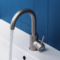 Смеситель для умывальника Dorff Logic поворотный D3002101SS