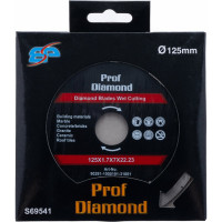 Диск алмазный TORGWIN отрезной сплошной по керамике и камню 125x22.2/7x1.8мм. Prof Diamond Best for Ceramic and Stone S69541