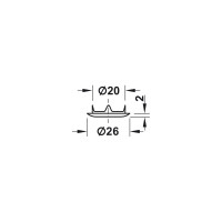 Накладной замок Hafele D19x22 правый, никель 232.38.932