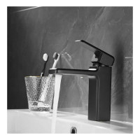 Cмеситель для раковины SHEVANIK черный S8801H