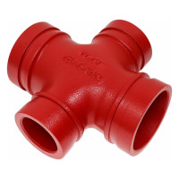 Переходная крестовина под муфту GROOVEX 2 1/2"x2", 76x60 мм, ДУ 65x50 мм KPM7660