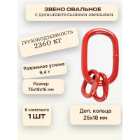 Овальное звено с дополнительными звеньями и плоским профилем OCALIFT 2,36т 1022397с