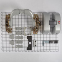 Нажимной механизм-защелка для противопожарных и наружных дверей Doorlock DL PD900FR, серебристый MG 75430