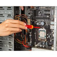 Диэлектрическая крестовая отвертка DELI dl513060 PH0x60, сертификат vde до 1000 В, магнитный наконечник, сталь cr-v, рукоять pp+tpr 110590