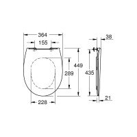 Сиденье для унитаза GROHE Bau Ceramic с микролифтом, альпин-белый 39898000