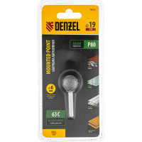 Шарошка абразивная, шар, 19 мм, для дрели, хвостовик d6 мм, 63с Denzel 76023